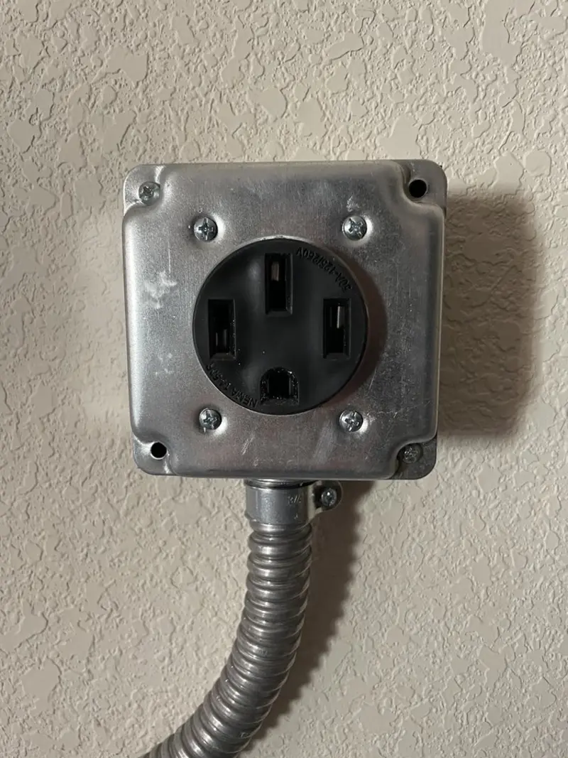 NEMA 14-50 outlet installed for Smart Home Electrical in Dana
